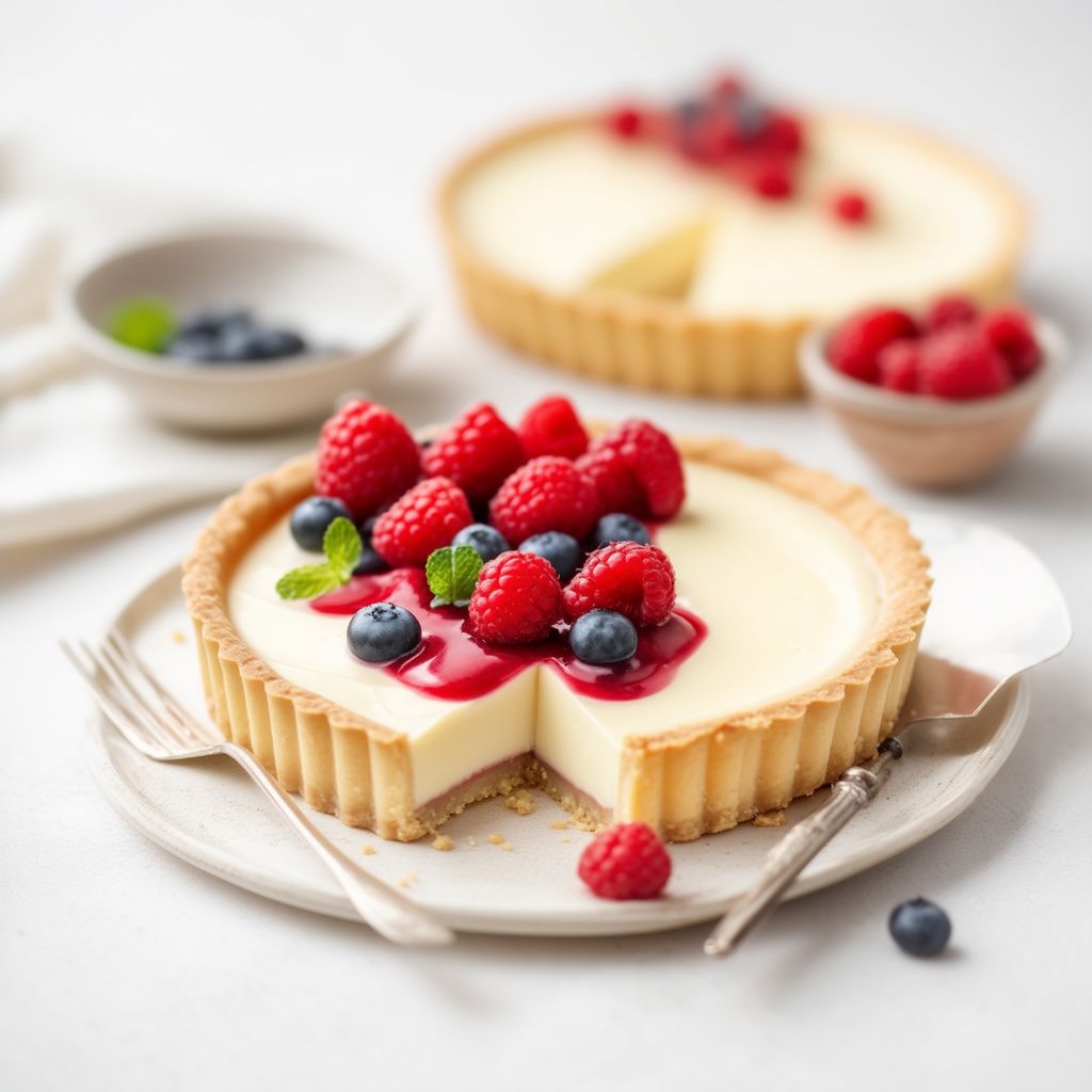 Weiße Schokoladen-Beeren-Tarte