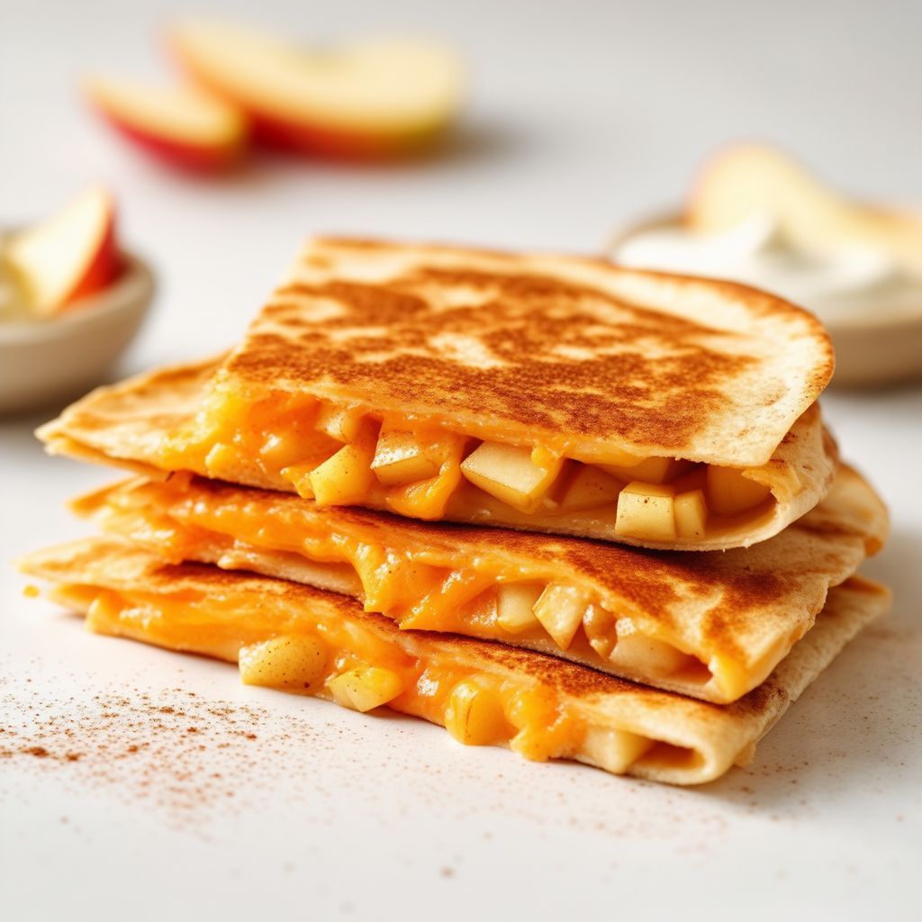 Crispy Apple and Cheese Quesadillas