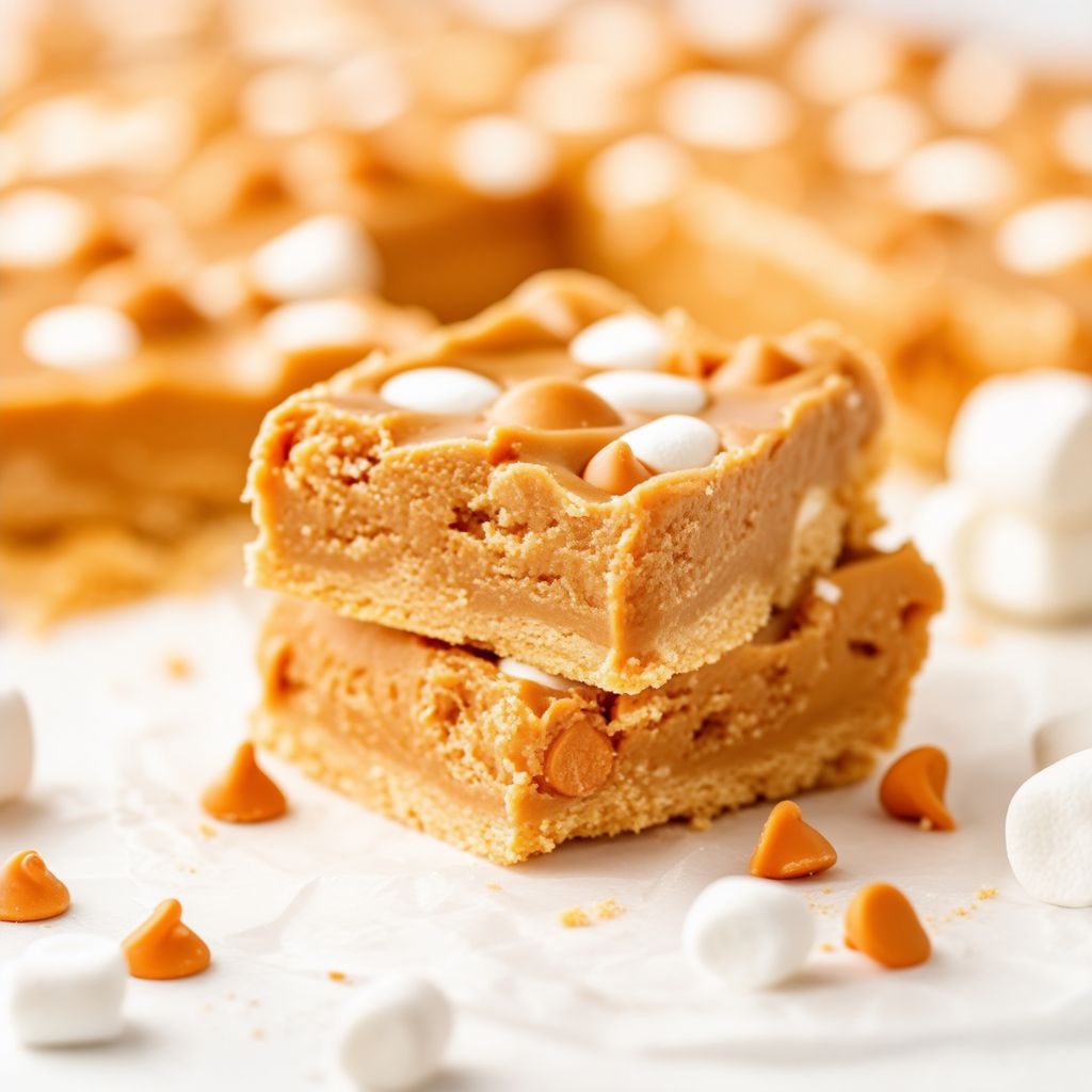 Butterscotch Peanut Butter Marshmallow Bars