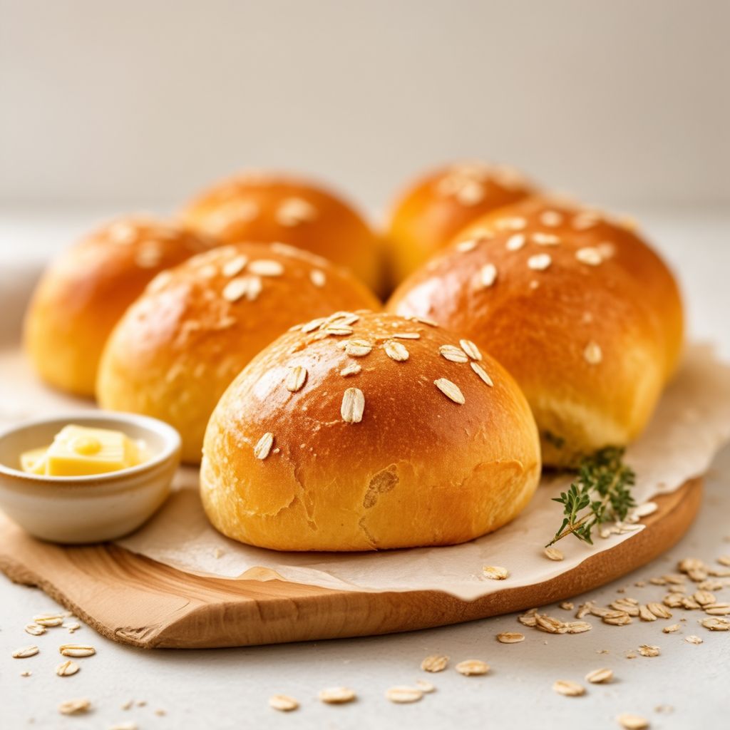 Honey Oat Dinner Rolls