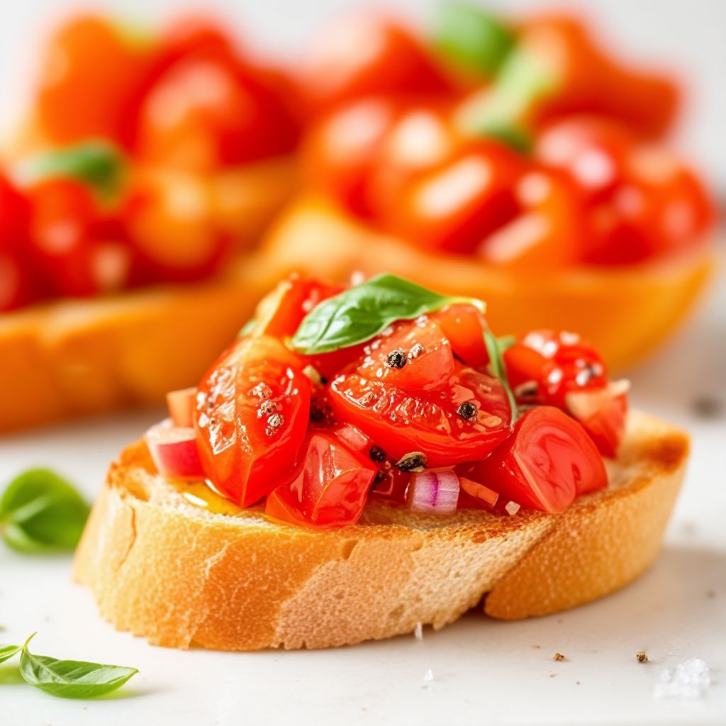 Crostini Salati con Pomodoro e Basilico