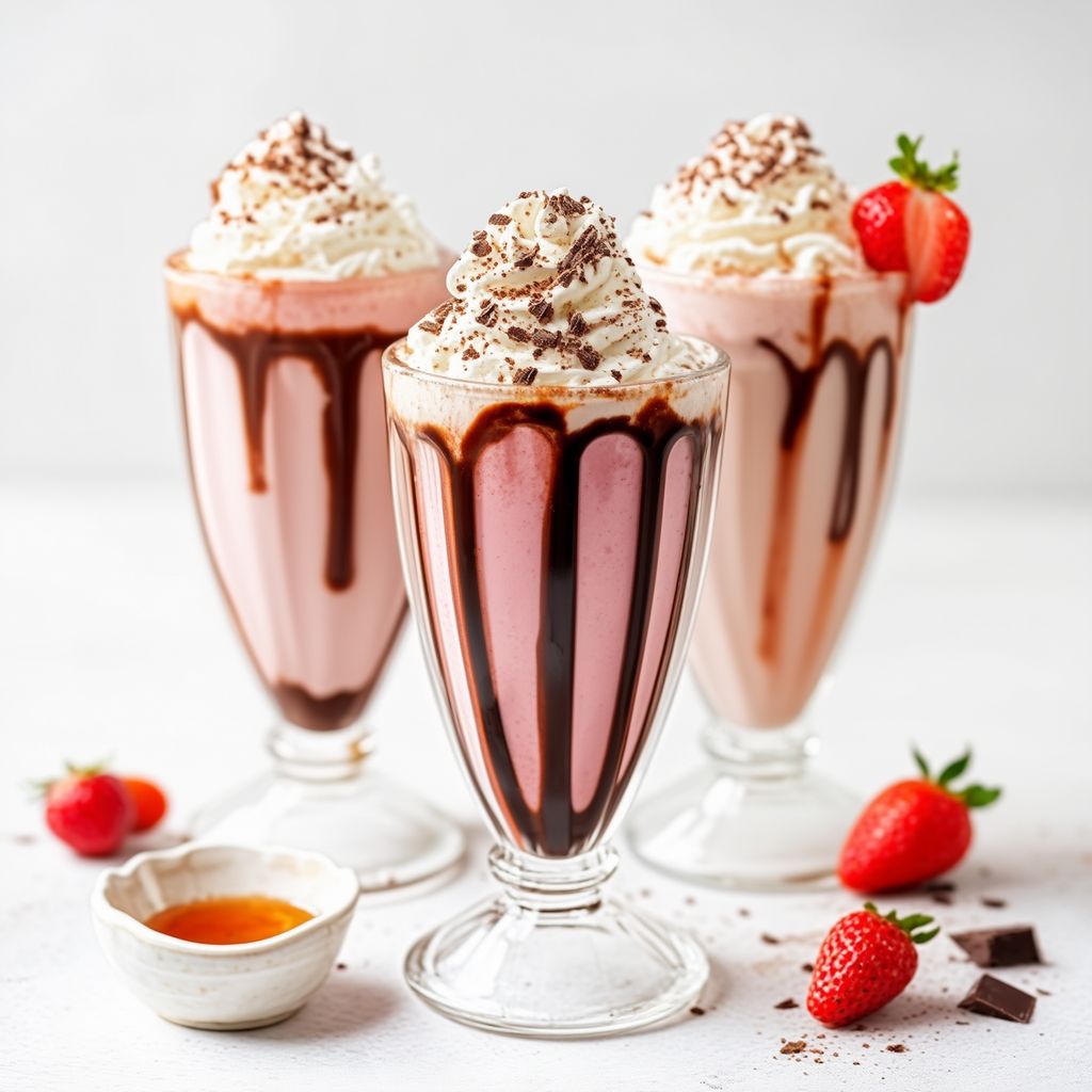 Cremiger hausgemachter Milkshake-Trio