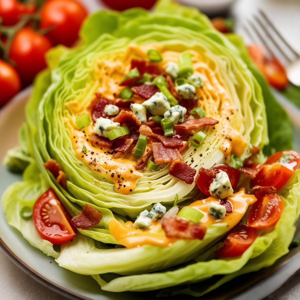 Crispy Bacon Iceberg Salad with Tangy Dressing