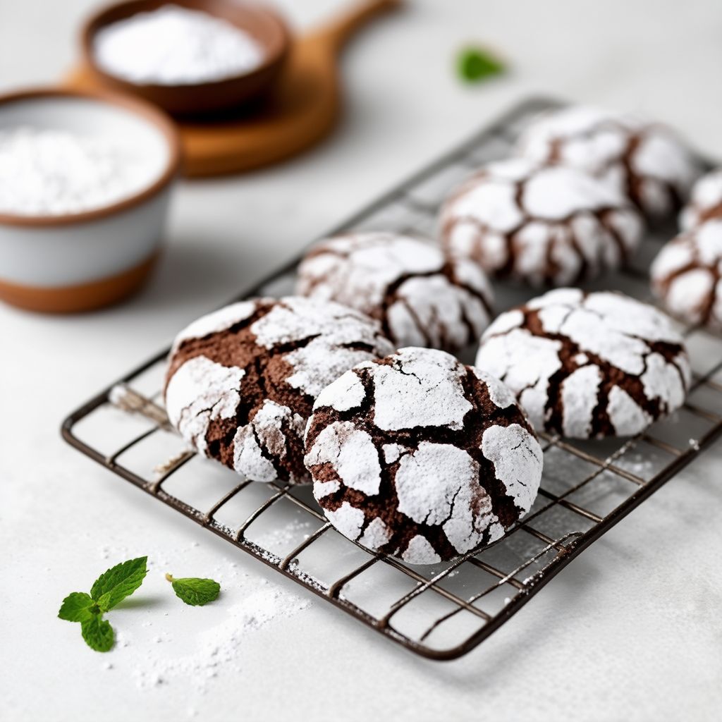 Deliziosi Biscotti Crinkle al Cioccolato