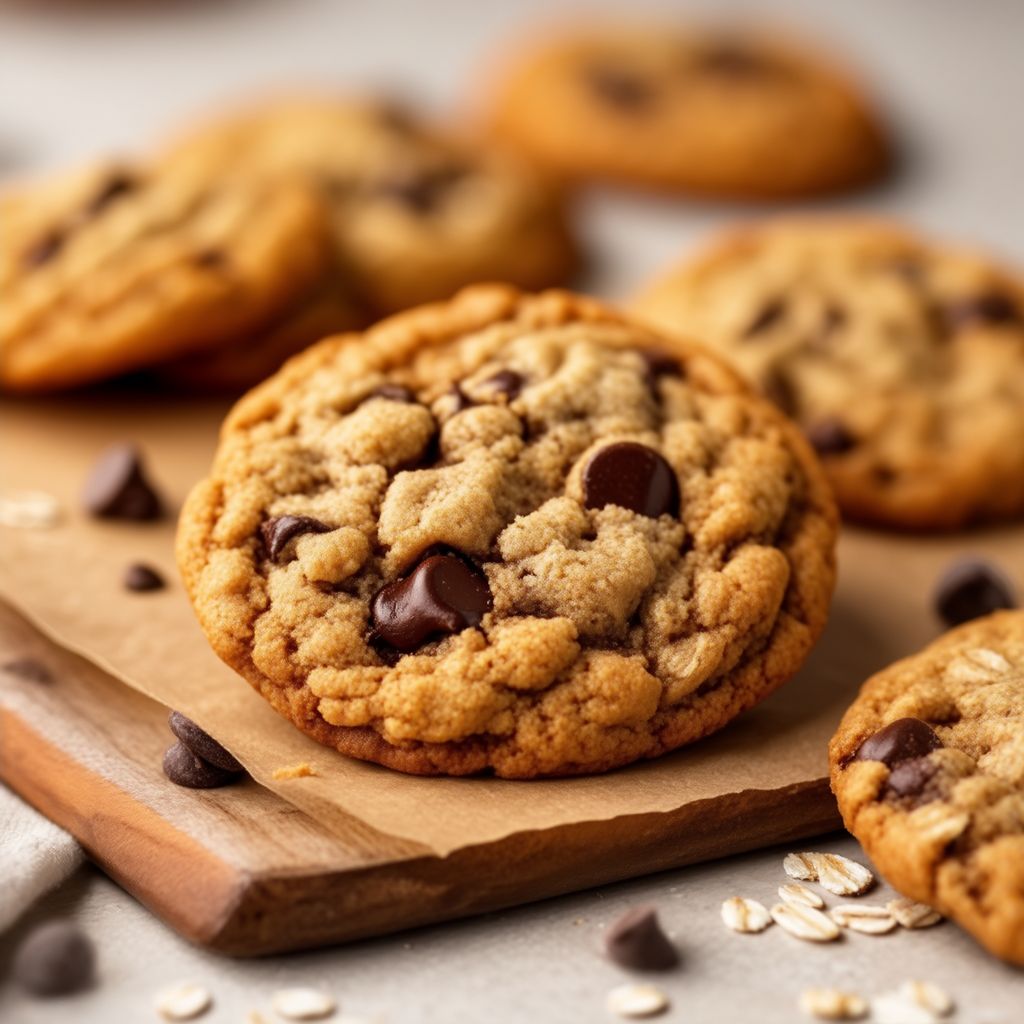Biscotti Chewy con Fiocchi d'Avena e Gocce di Cioccolato