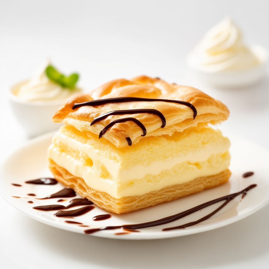 Cremige Vanille-Puff-Delikatesse