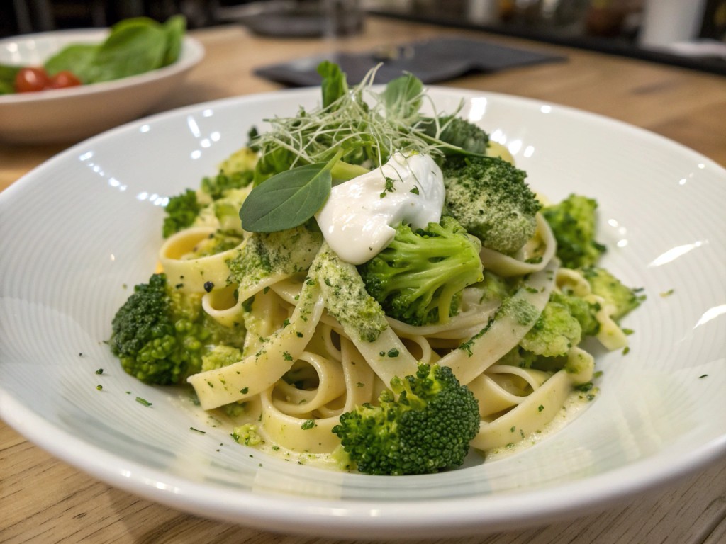 Pasta mit Brokkoli‑Bärlauch‑Soße