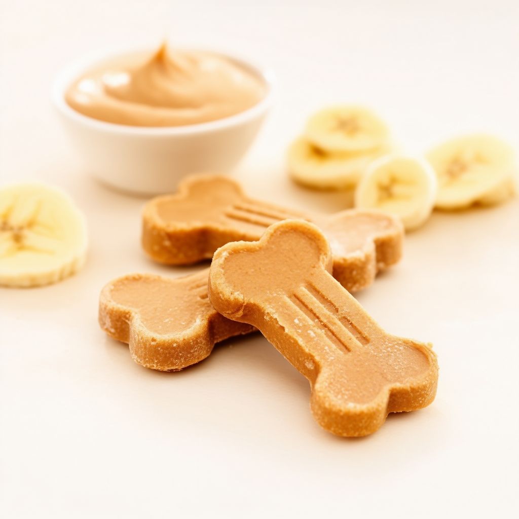 Frozen Peanut Butter Banana Dog Treats