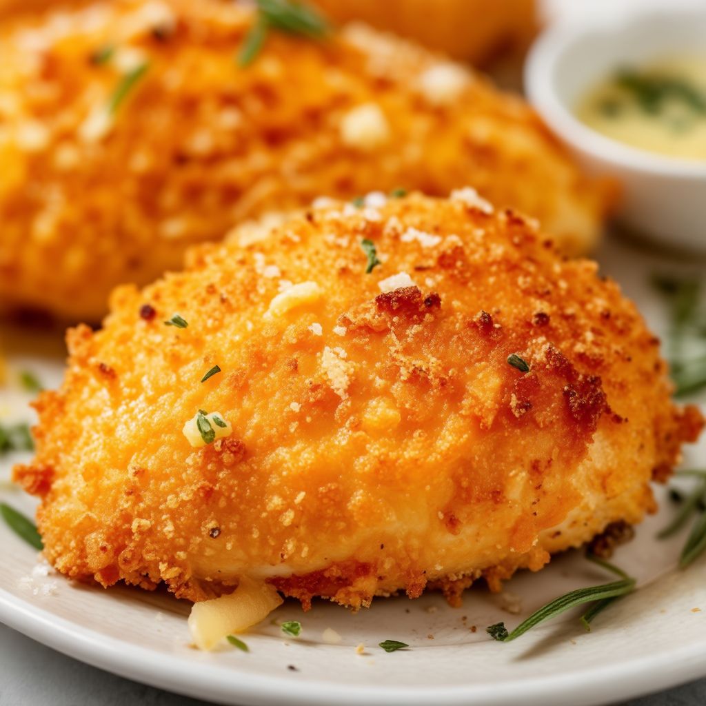 Pollo al Forno Croccante con Aglio e Cheddar