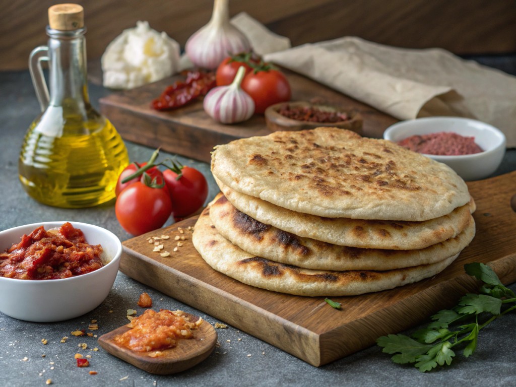 Mhajeb (Algerische gefüllte Fladen)
