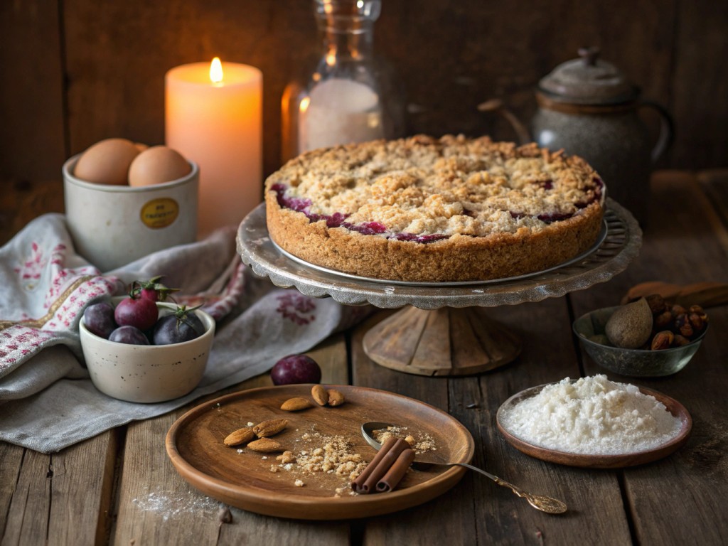 Glutenfreier Zwetschgenkuchen mit Streusel