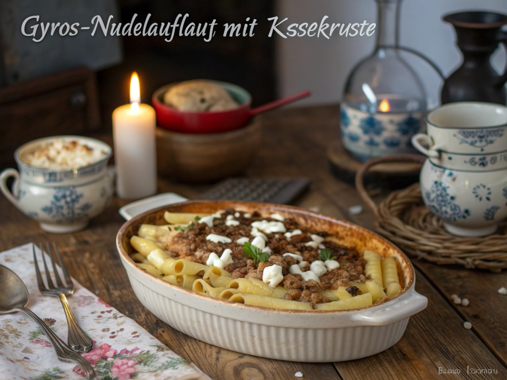 Mediterraner Wohlfühlklassiker: Gyros-Nudelauflauf mit Käsekruste
