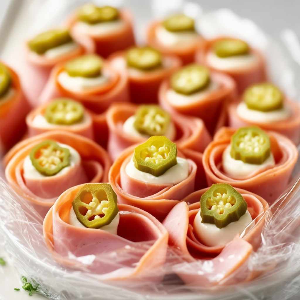 Schinken- und Frischkäse-Okra-Häppchen