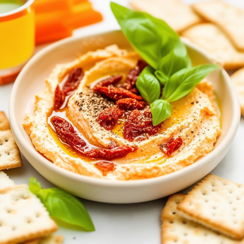 Herzhafter Aufstrich mit getrockneten Tomaten und Kräutern