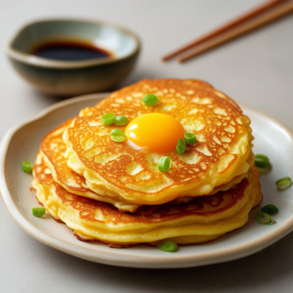 Herzhafte Ramen-Ei-Pfannkuchen