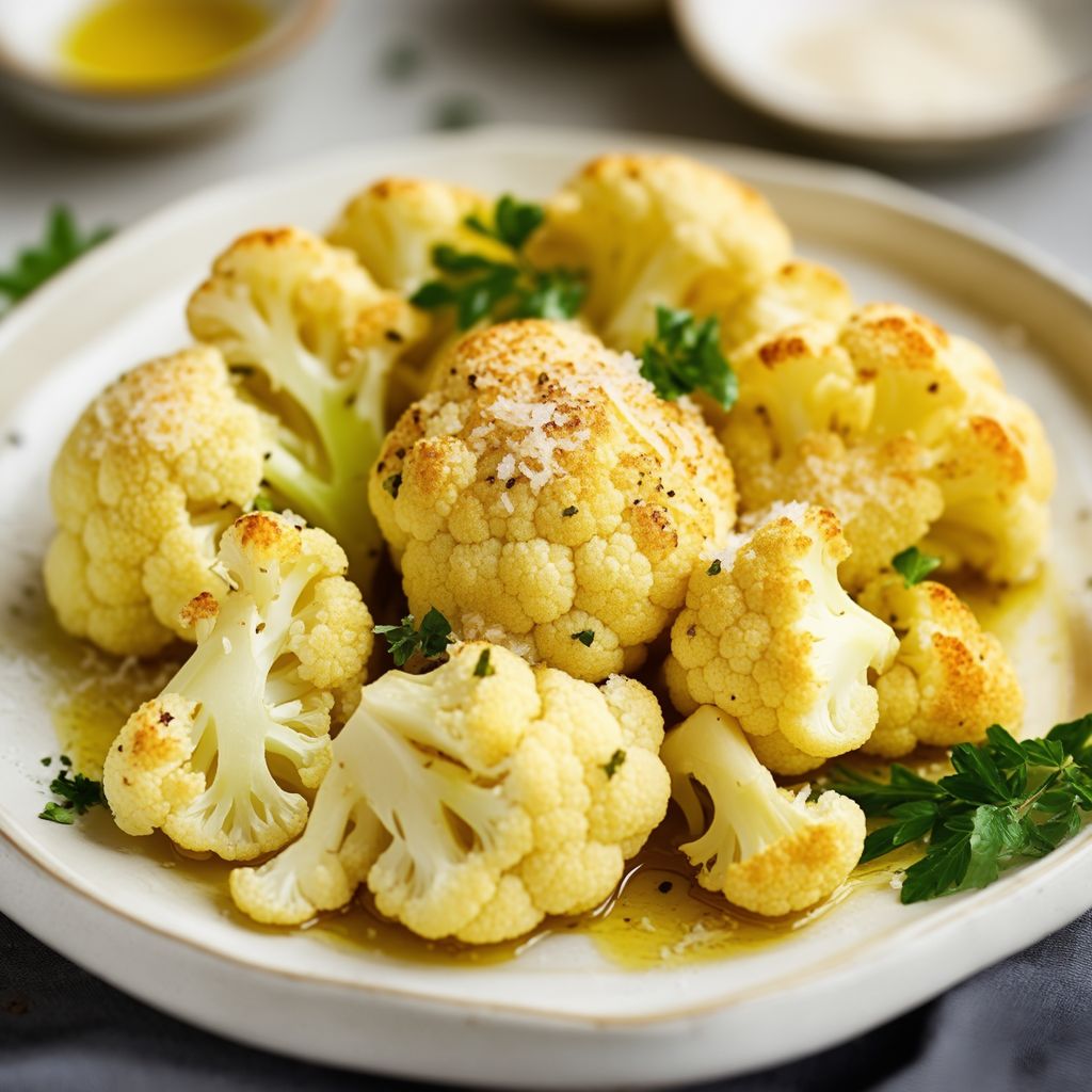 Cavolfiore Arrosto all'Aglio e Erbe con Parmigiano