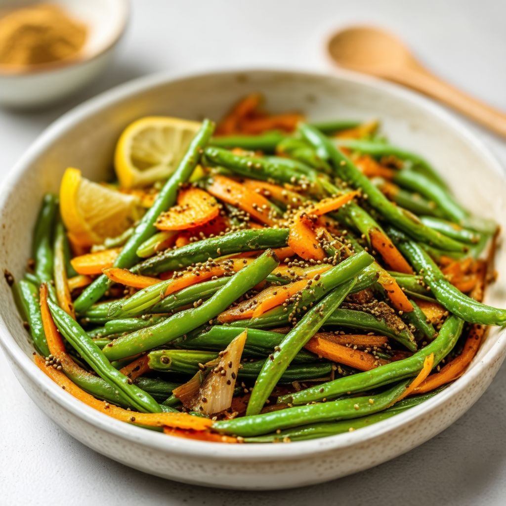 Fagiolini Speziati con Carote e Limone