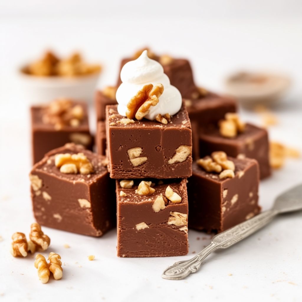 Cremige Schokoladen-Walnuss-Fudge