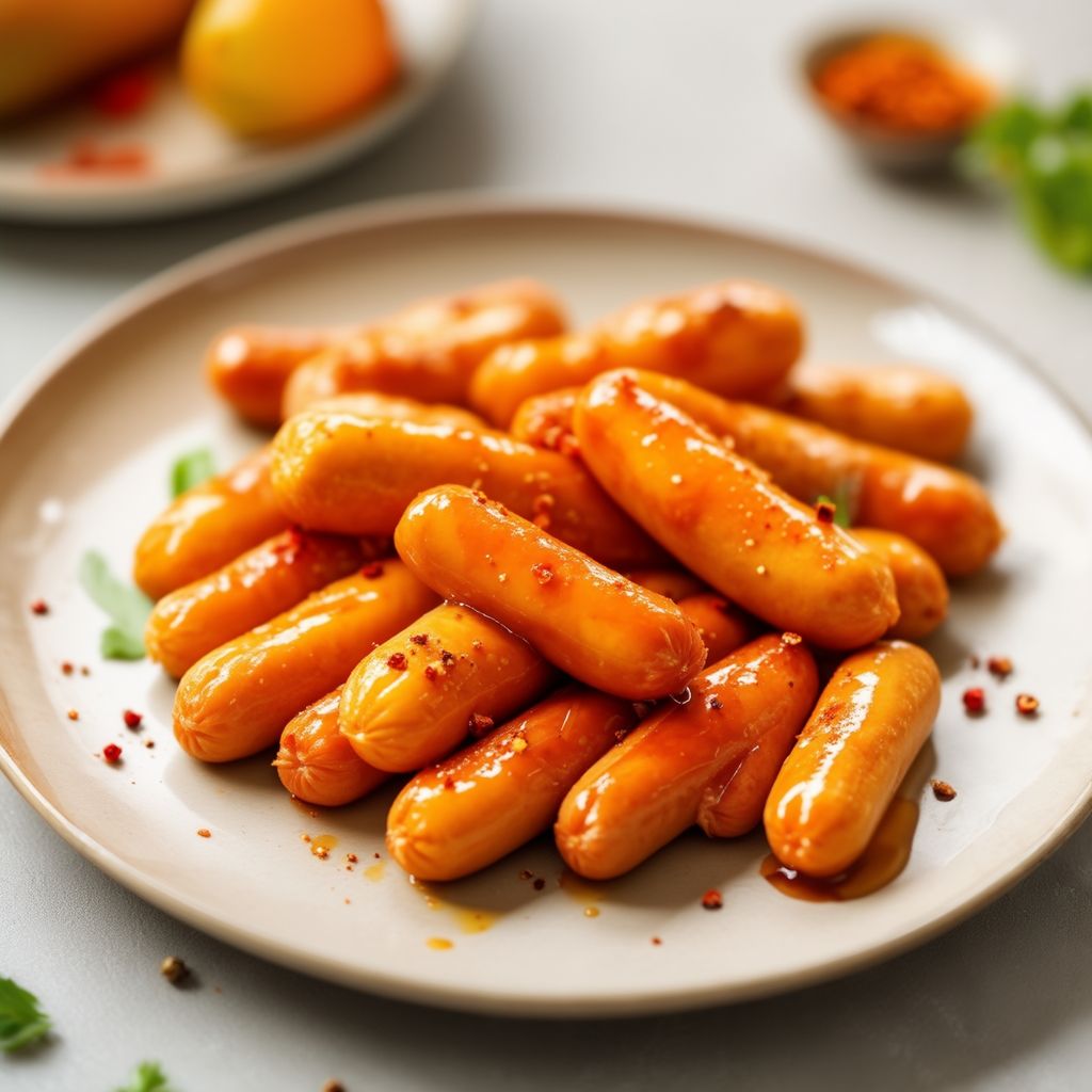 Säuerliche Mango-Glasierte Mini-Würstchen