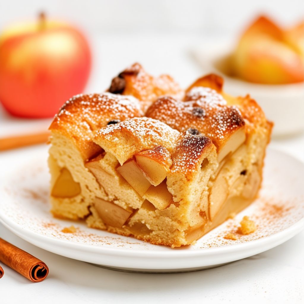 Vanilla and Cinnamon Apple Bread Pudding