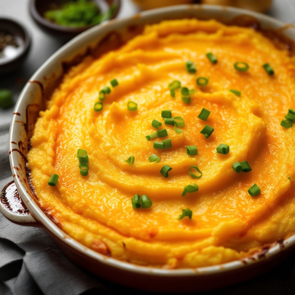 Cremige Knoblauch-Kartoffelauflauf