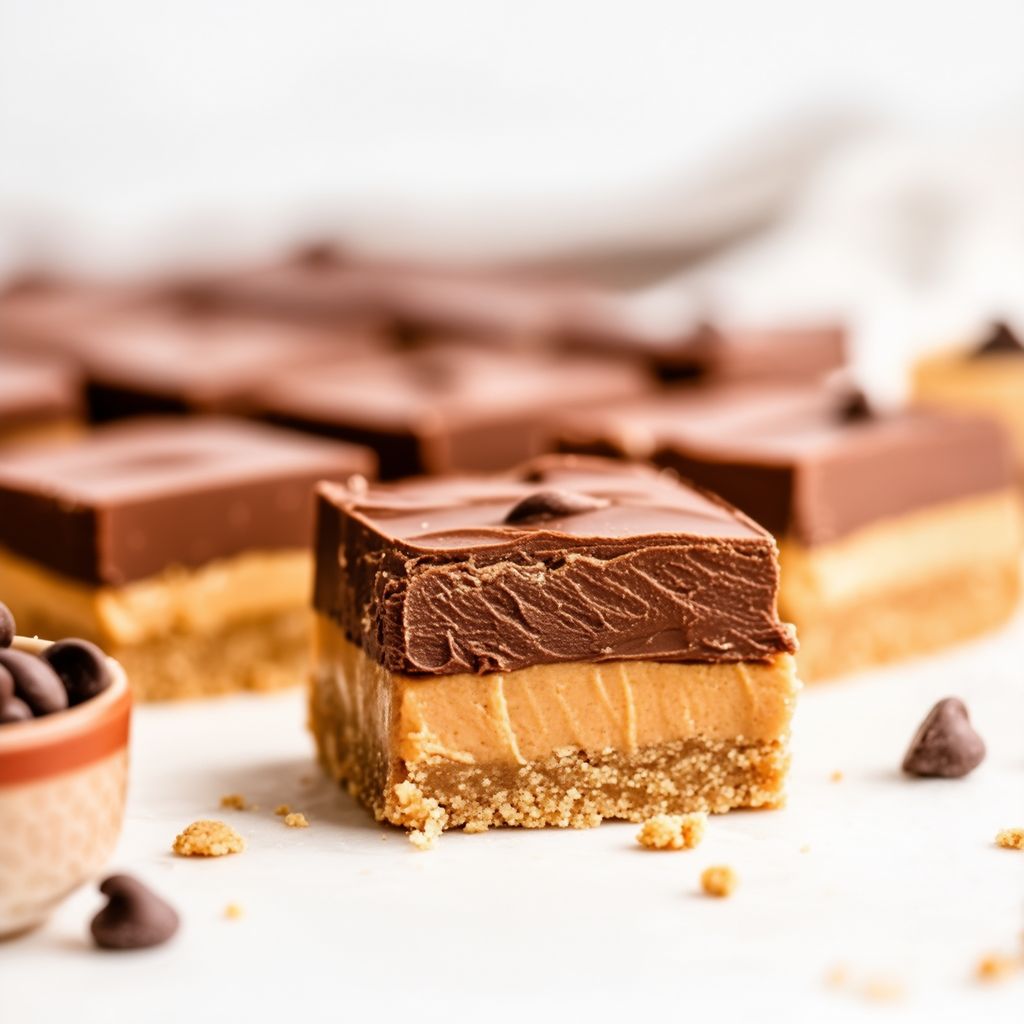 No-Bake Erdnussbutter-Schokoladenriegel