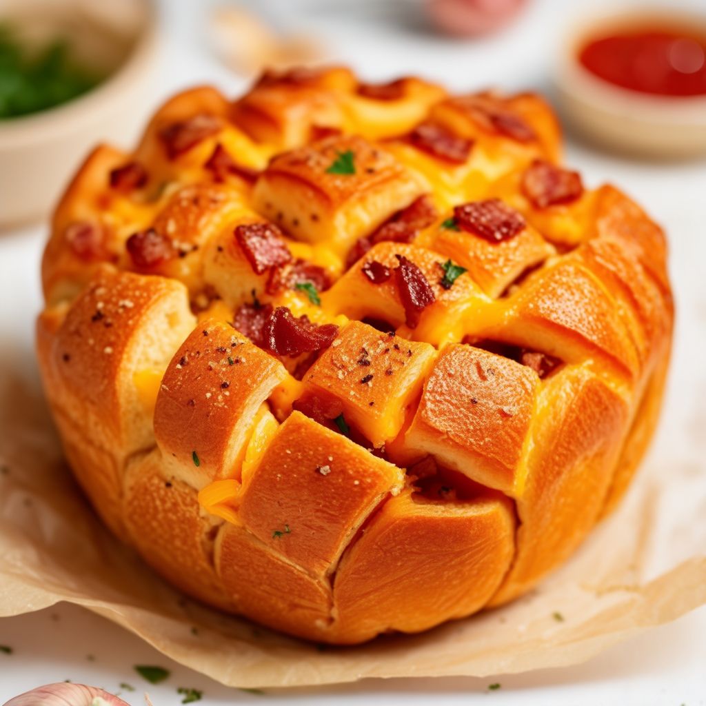 Savory Bacon and Cheese Pull-Apart Bread