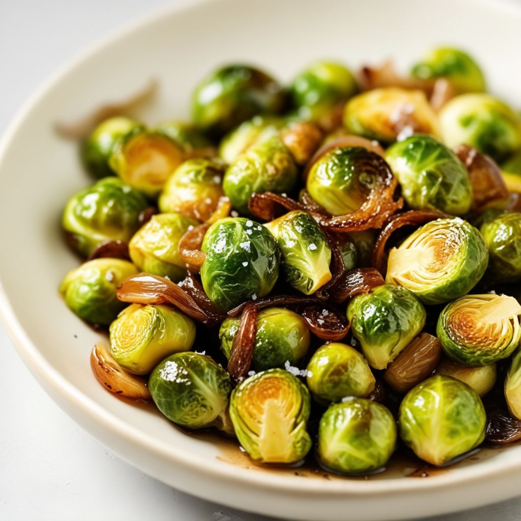 Caramelized Brussels Sprouts and Shallots