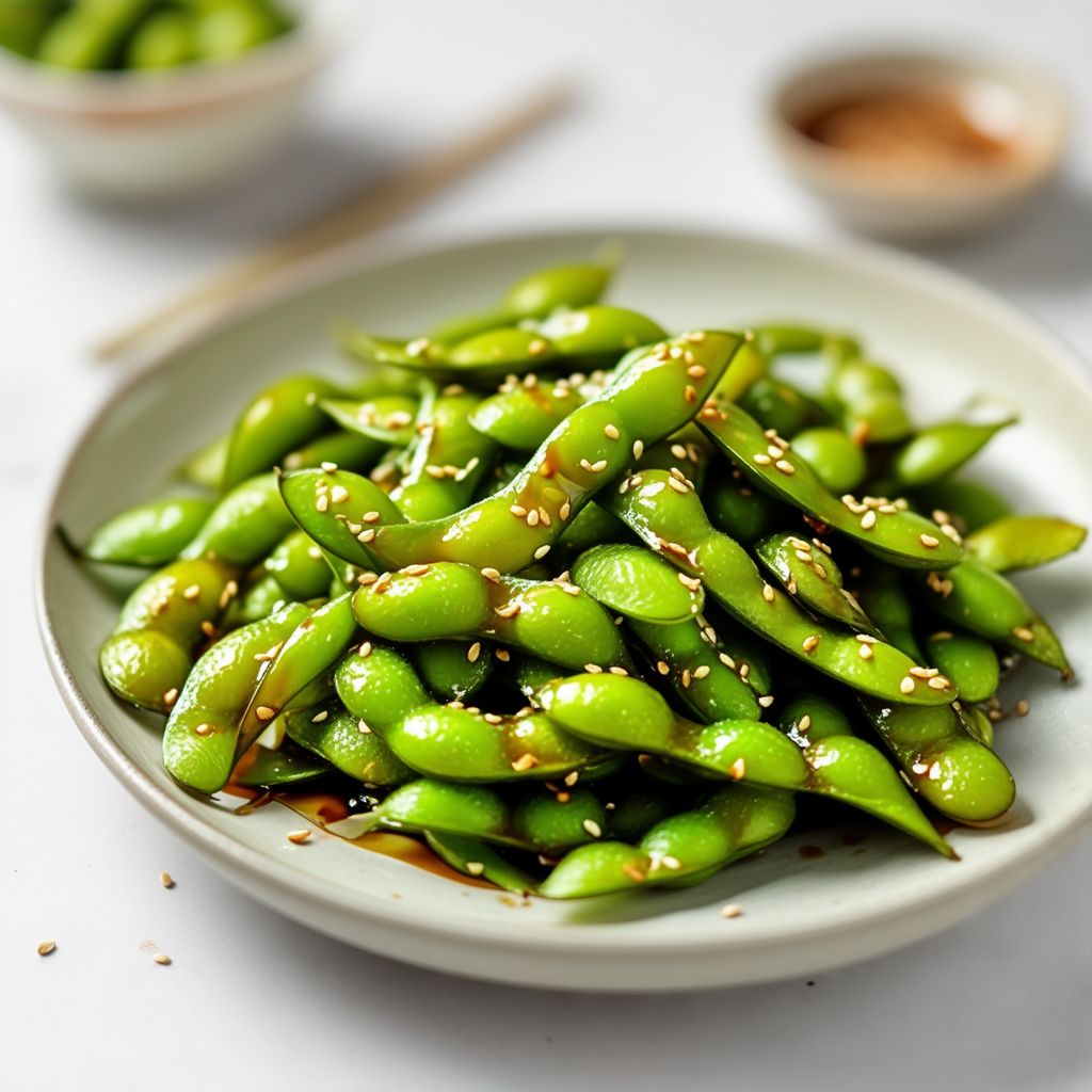 Herzhafte Knoblauch-Soja-Edamame
