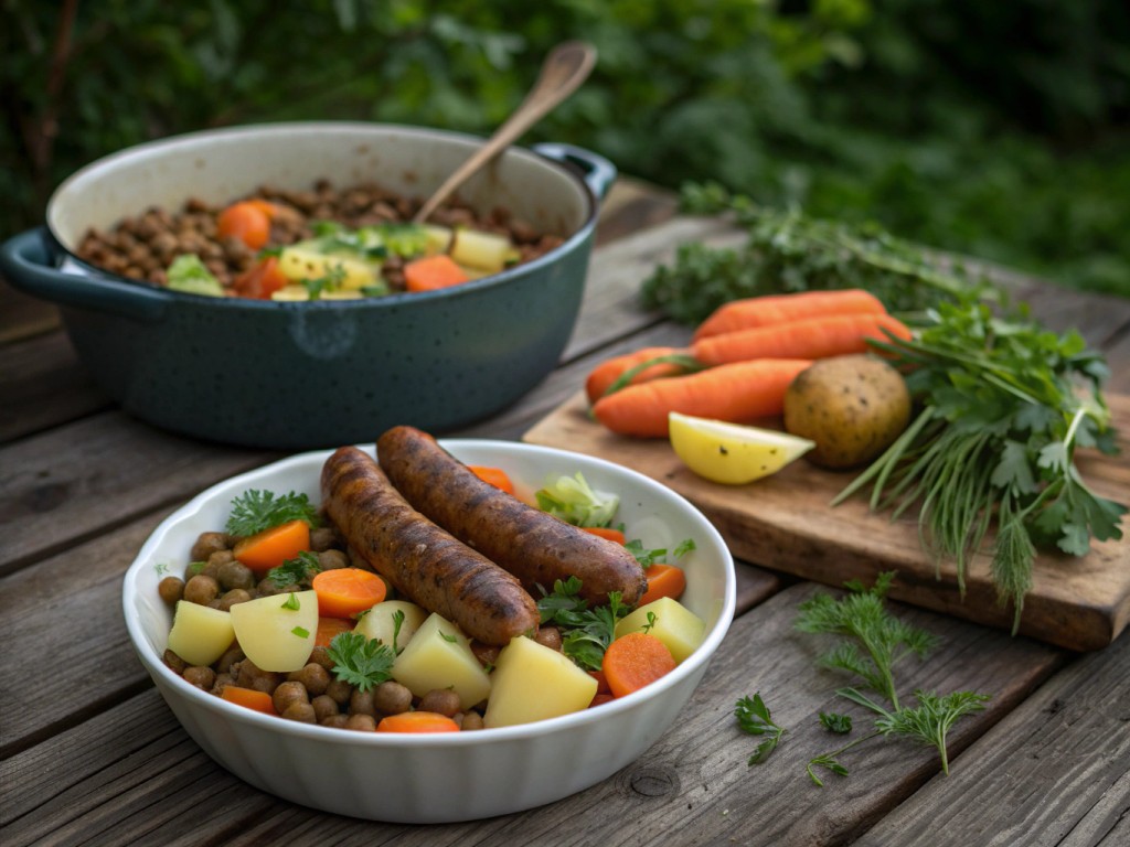 Linsen mit Saitenwürstle - aus dem Schnellkochtopf