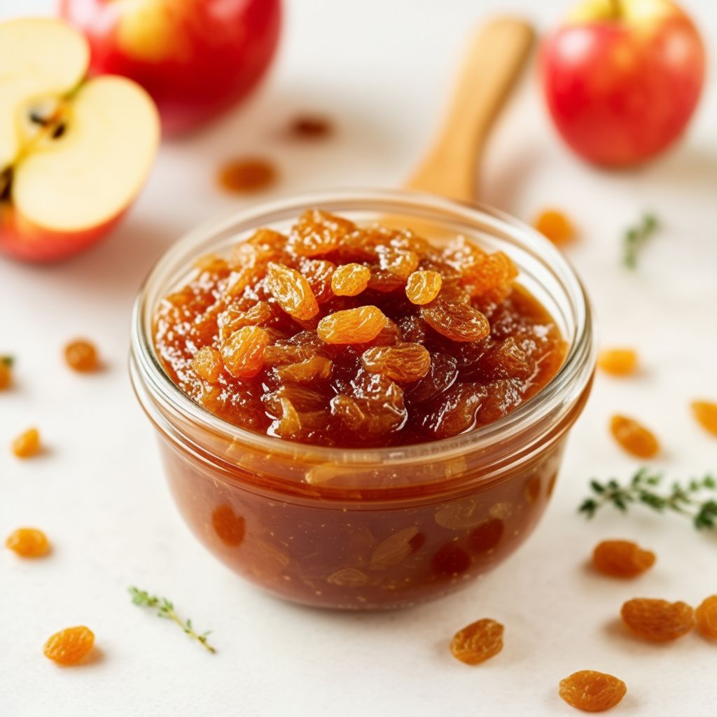 Spiced Apple Raisin Chutney