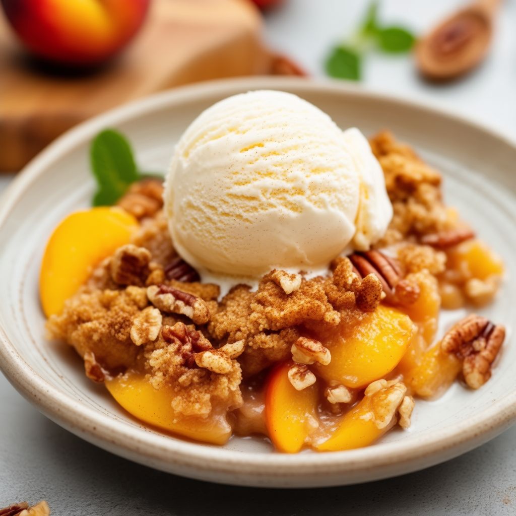 Pfirsich-Nuss-Crumble-Delight
