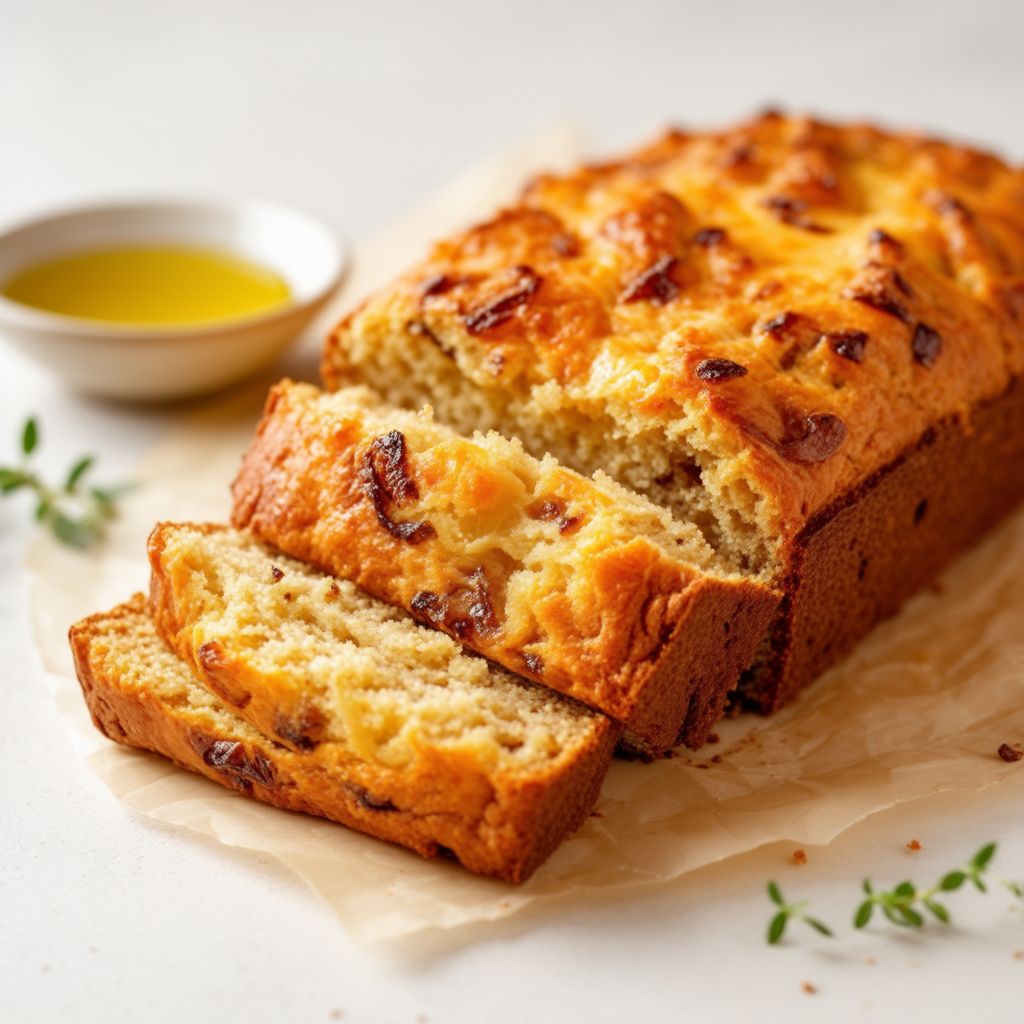 Savory Caramelized Onion and Cheddar Beer Bread