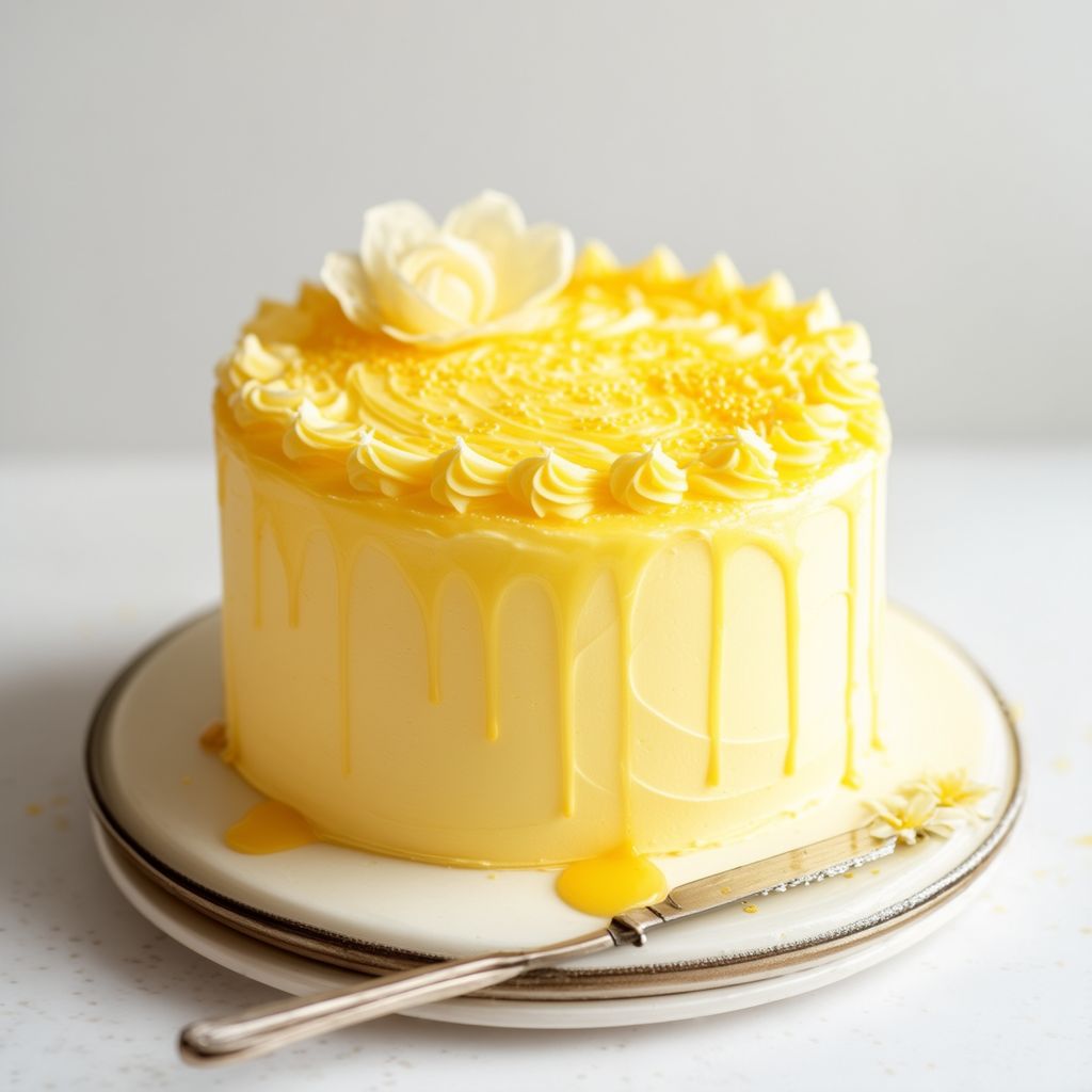 Golden Vanilla Celebration Cake