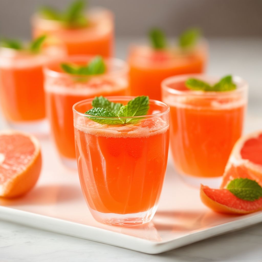 Refreshing Grapefruit Mint Cups
