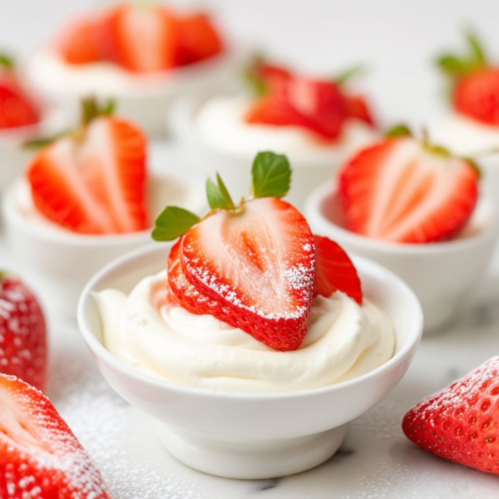 Strawberries with Vanilla Cream Delight
