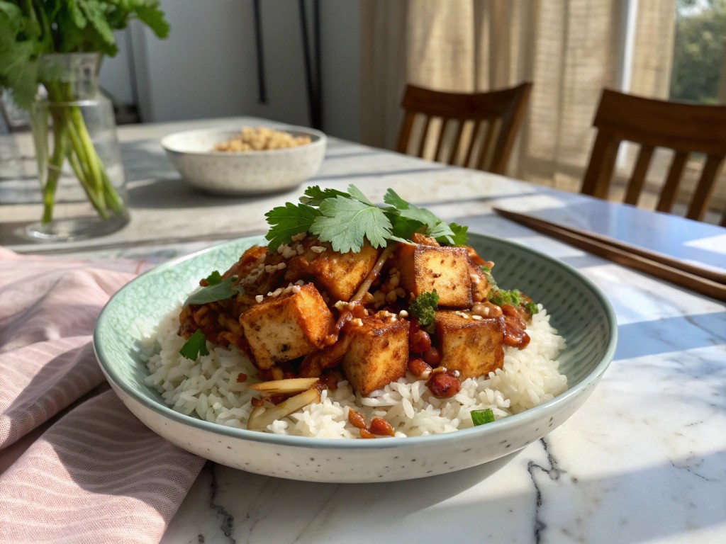 Ich kann nicht glauben, es ist kein Huhn (Super‑würziger geriebener Tofu)