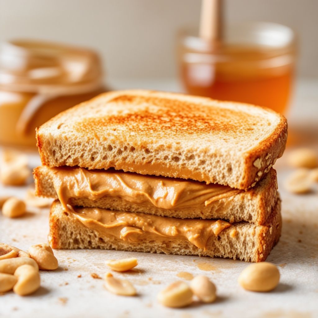 Golden Peanut Butter Delight Sandwich