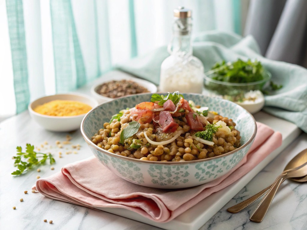 Linsen mit Spätzle