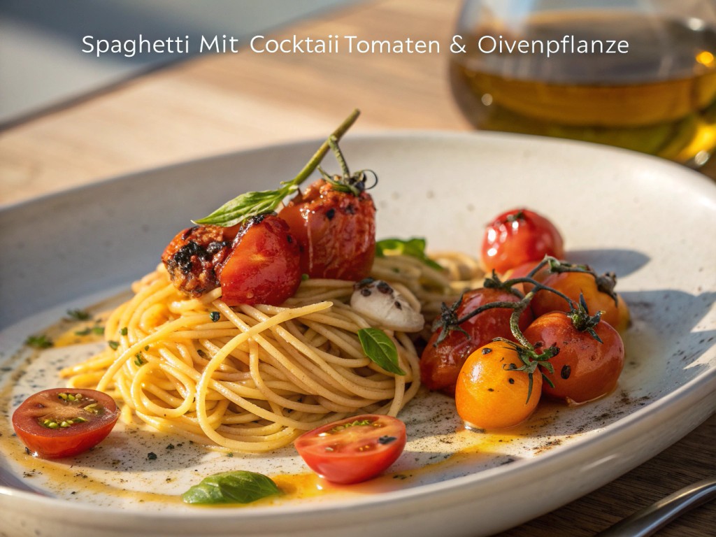 Spaghetti mit Cocktailtomaten & Olivenöl