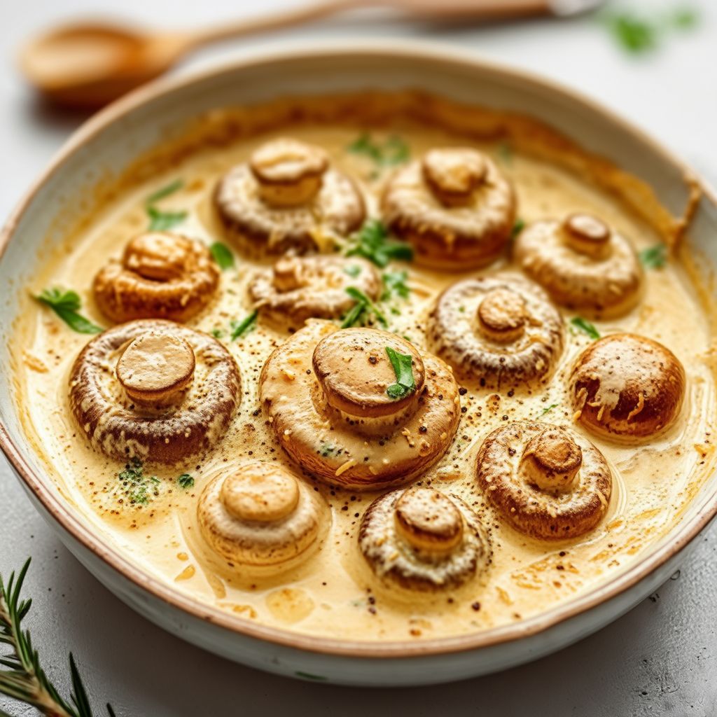 Funghi Cremosi all'Aglio e Erbe