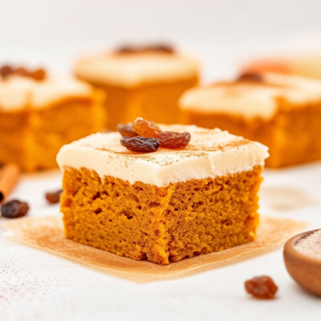 Quadrati di Zucca Speziati con Glassa Cremosa