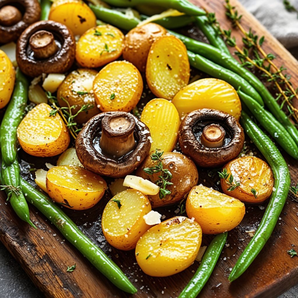 Kräutergeröstetes Gemüse mit Parmesan