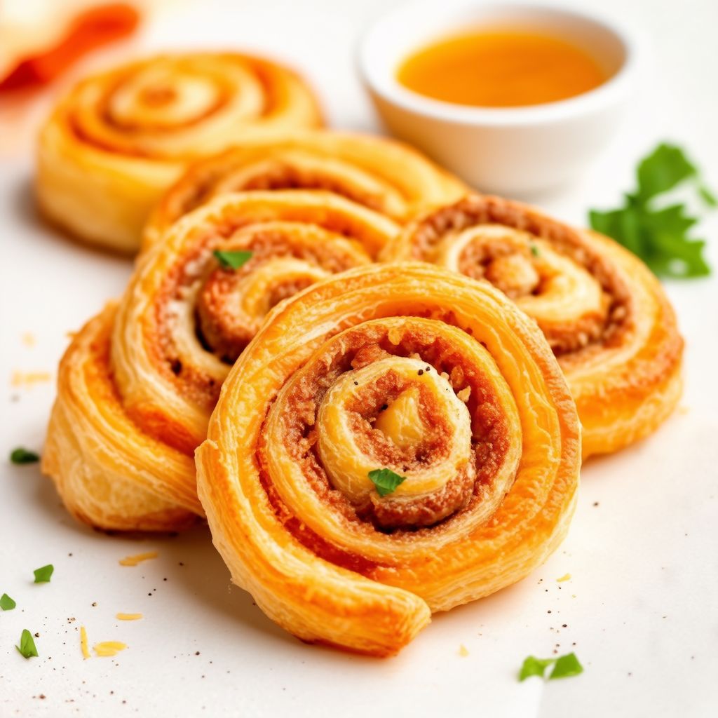 Savory Puff Pastry Sausage Pinwheels