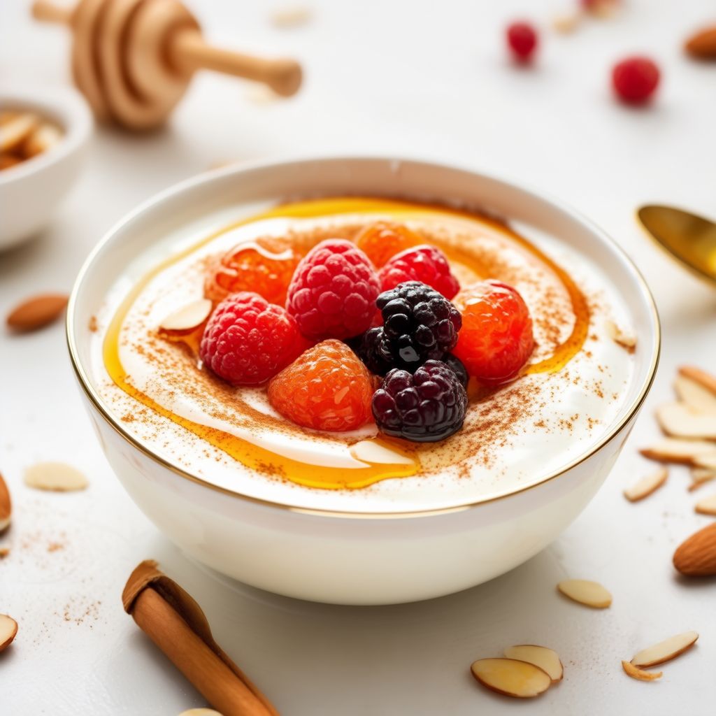 Cremiger griechischer Joghurt-Fruchtgenuss