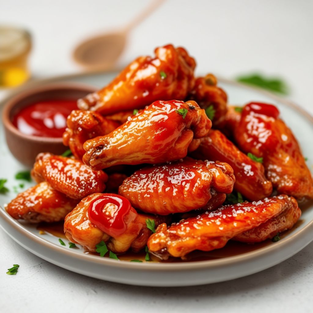 Ali di Pollo Glassate al Miele e Aglio