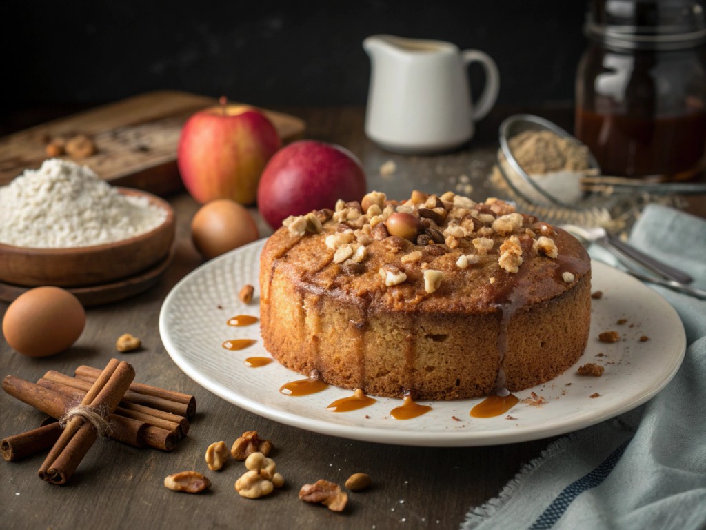 Zimtkuchen mit Nüssen