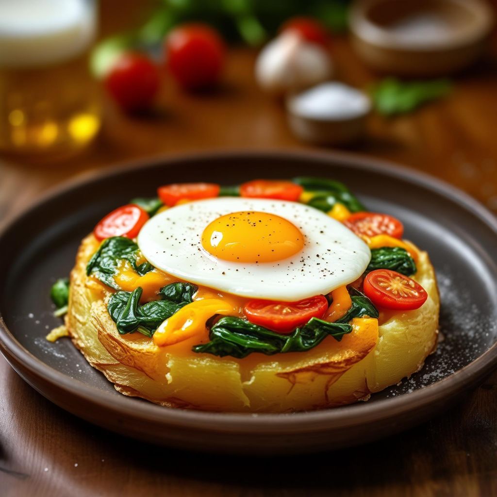 Crispy Smashed Potato and Veggie Bake