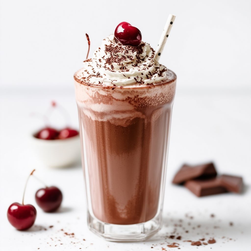 Dekadenter Schokoladen-Kirsch-Genuss-Milchshake