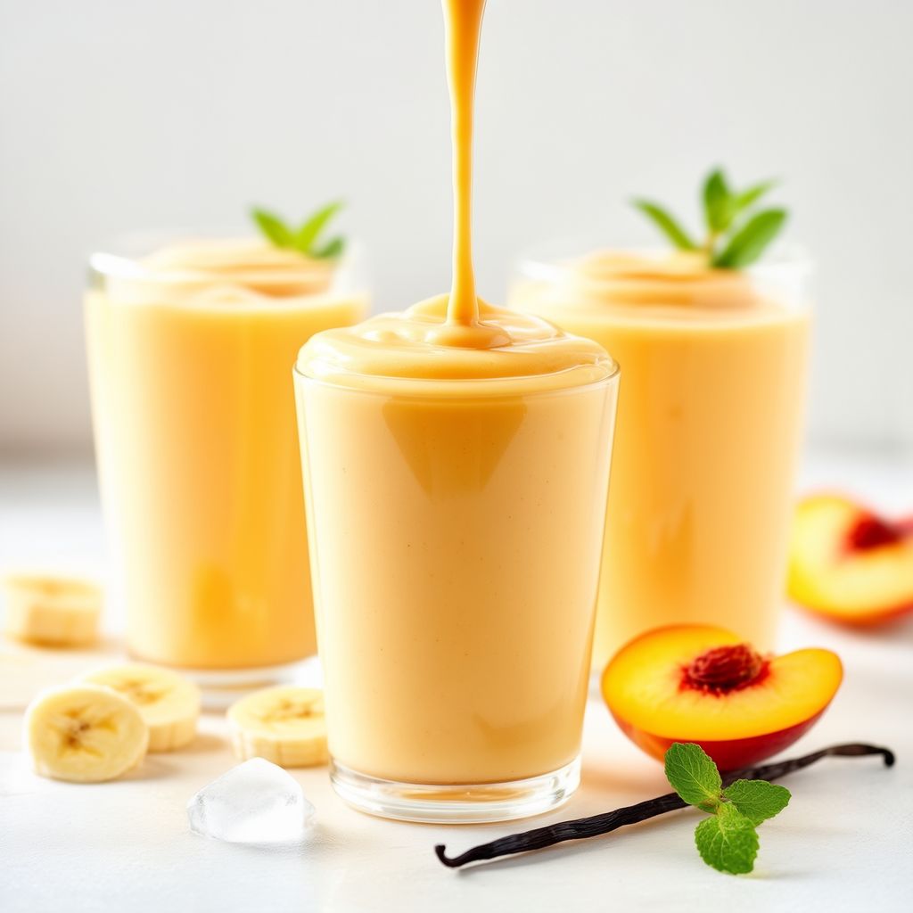 Frullato Crema di Banana e Pesca